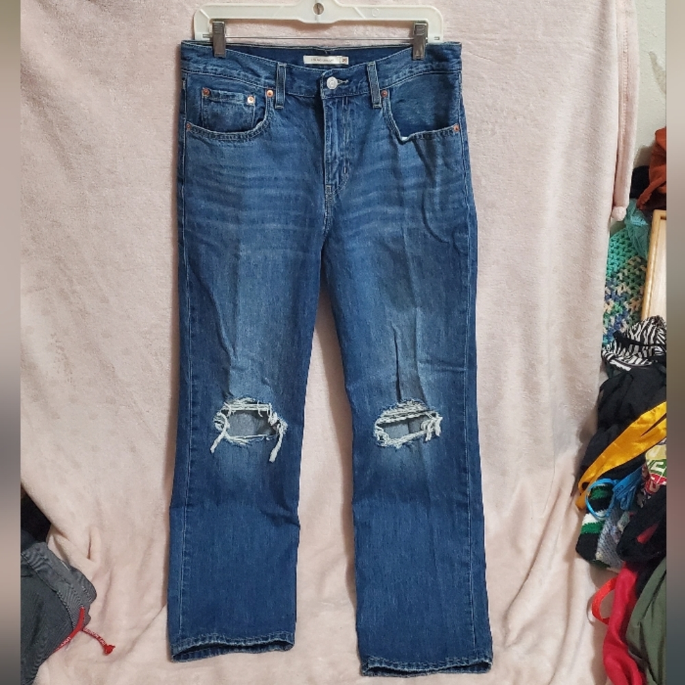 Levi's Low Pro Straight Denim Jeans, Waist 29 100% Cotton, No Stretch, Sz 8